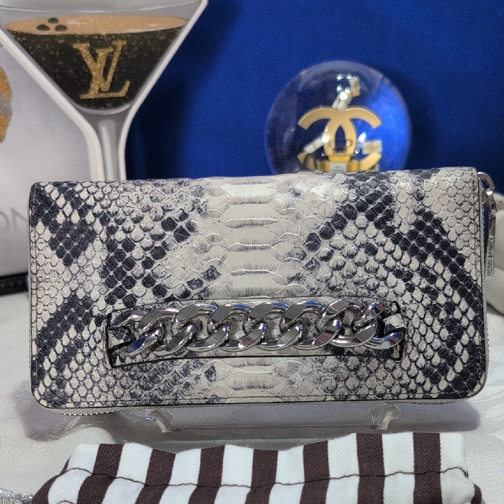 Henri Bendel Python Crafted Long Continental Wall… - image 1